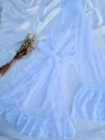 Robe Branco de Tule Transparente com Estampa de Coração Catiuscia - Imagem 2