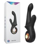 Vibrador de ponto G e clitóris dupla estimulação em silicone macio com 10 modos de vibração e recarga USB