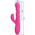 Vibrador de Ponto G e Clitóris Winters Pretty Love com Movimento Ondulações Display LED USB - Imagem 6