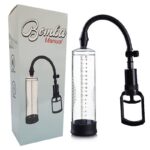 Bomba peniana manual com manopla e tubo com graduação e bocal em silicone - Si sexy