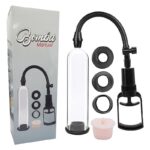 Kit bomba peniana a vácuo manual ABS silicone com medidor de pressão 3 anéis silicone e anel anatômico