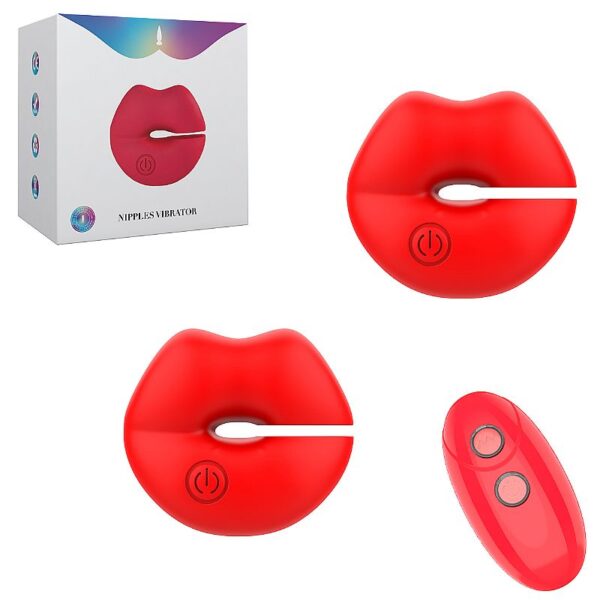 Grampos de mamilo vibratórios em silicone com controle remoto e 10 modos de vibração recarregável via USB