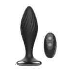 Plug Anal Vibratório Longo com Controle Remoto em Silicone 10 Modos USB - Imagem 2