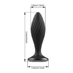 Plug Anal Vibratório Longo com Controle Remoto em Silicone 10 Modos USB - Imagem 6