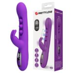 Vibrador Sabien Pretty Love dupla estimulação ponto G e clitóris com tapping, visor LED e dois motores recarregável USB