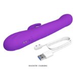 Vibrador de Ponto G e Clitóris Sabien Pretty Love com Tapping Visor LED USB - Imagem 7