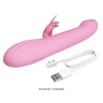 Vibrador de Ponto G e Clitóris Bella Pretty Love com Tapping Visor LED USB - Imagem 9