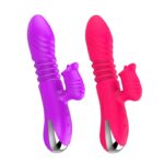 Vibrador de ponto G e clitóris com movimento vai e vem estimulador de língua e aquecimento