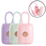 Vibrador de pulsação bullet design bolsa silicone alça dedo 13 modos recarregável USB 13,9cm