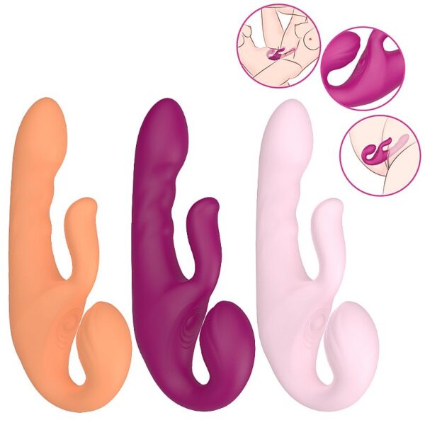 Vibrador de ponto G e clitóris S-Hande Co-Op Bliss tecnologia tapping 9 modos silicone USB 20cm
