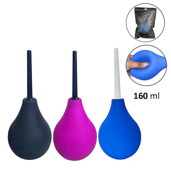 Ducha higiênica íntima unissex com aplicador e bomba de borracha 160ml