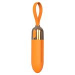Vibrador Bullet com Alça Extensora em Silicone 10 Modos Laranja USB - Imagem 2