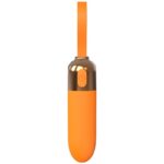 Vibrador Bullet com Alça Extensora em Silicone 10 Modos Laranja USB - Imagem 4