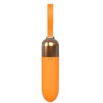 Vibrador Bullet com Alça Extensora em Silicone 10 Modos Laranja USB - Imagem 5