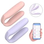 Vibrador de casal S-Hande Popping bluetooth com controle por aplicativo 9 modos silicone recarregável USB longa distância