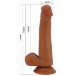 Pênis Realístico Tallen 2 Dupla Camada com Ventosa Marrom 22cm Pretty Love - Imagem 7