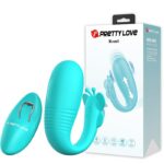Vibrador de Casal Pretty Love Remi Formato C Mecânico Vai e Vem com Controle Remoto USB - Imagem 2