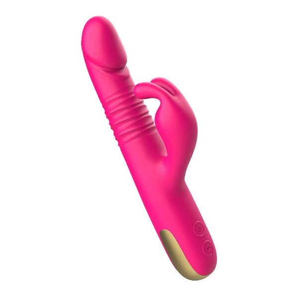 Vibrador de ponto G e clitóris mecânico vai e vem dupla estimulação 20 modos recarregável USB