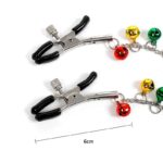 Grampos de Mamilos com 4 Sinos Guizo e Presilha Ajustável com Protetor de Borracha - Imagem 4