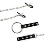 Grampos para Seios com Corrente Interligada Presilhas Ajustáveis e Protetor de Borracha - Imagem 3