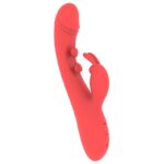 Vibrador de ponto G e clitóris Nika mecânico efeito dedilhar 2 motores 15 modos silicone recarregável USB 23,5cm