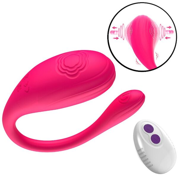 Vibrador bullet Lali com controle remoto toque pulsante tapping 9 modos silicone recarregável USB 12,2cm resistente à água