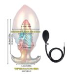 Plug Anal Inflável de Silicone com Sistema de Expansão e Pêra de Bombeamento - Imagem 6