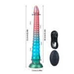 Plug Anal Alien Longo Vibratório Flexível com Controle Remoto - Imagem 8