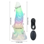 Plug Anal Alien Vibratório Fluorescente Intermediário com Controle Remoto - Imagem 10