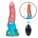 Plug anal alien vai e vem com aquecimento térmico e controle remoto 20 modos silicone ABS cônico 23,5cm penetração 19,7cm feito à mão