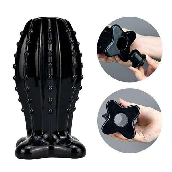 Plug Anal Vazado Tunnel GG TPE Textura 13,3cm 6,6cm