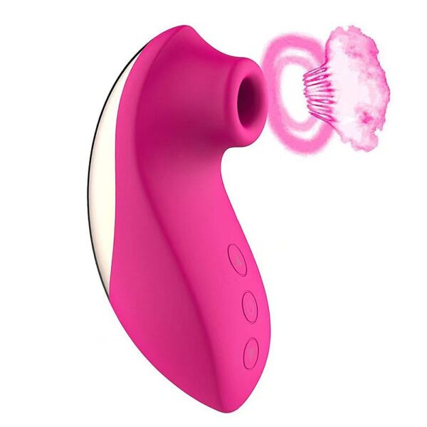 Vibrador bullet de pulsação anatômico em silicone ABS recarregável USB 7 modos 9,8cm diâmetro 4,2cm resistente à água