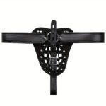 Cinto de Castidade Masculino Arnês em Couro Sintético com Cadeado e Chave - Imagem 3