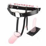 Cinta Strap-On Harness em Couro Sintético com Anel de Silicone Ajustável - Imagem 2