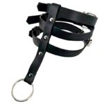 Coleira Choker BDSM em Couro Sintético com 3 Tiras Ajustáveis - Imagem 4