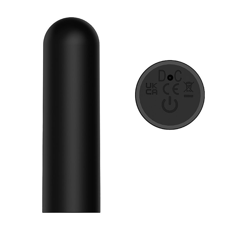Mini vibrador bullet recarregável USB 10 velocidades clitoriano preto ergonômico 6,1cm 1,8cm largura