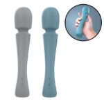 Varinha mágica Dancer S-Hande vibrador clitoriano com rotação orbital 9 modos silicone aveludado ondulado 14,1cm recarregável USB